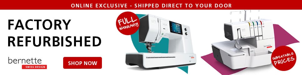 Online exclusive - shipped direct to your door. Factory referbished. full warranty, unbeatable prices. bernette swiss design shop now.