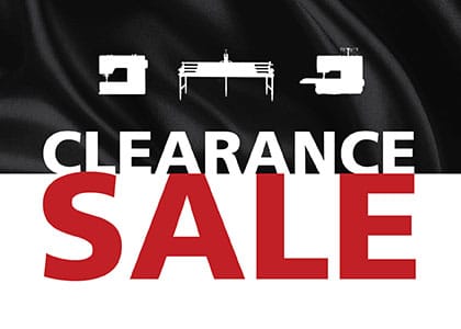 CLEARANCE SALE. VISIT YOUR LOCAL BERNINA DEALER TO SEE WHAT CLEARANCE ITEMS THEY HAVE IN STORE FOR YOU!