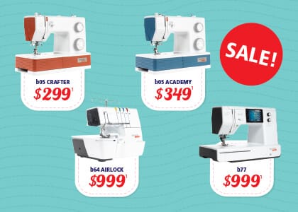 Sizzling Saving. Select bernette machines on sale, just in time to cool you down!