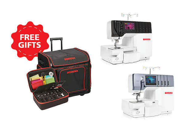 Purchase an L 890 or L 860 and receive a BERNINA Serger Suitcase and Accessory Case FREE! Shop Now!