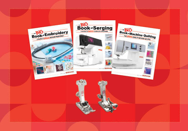 Buy one,  get on 50% off MSRP when you purchase any BERNINA or bernette Presser Foot or BERNINA BIG Book