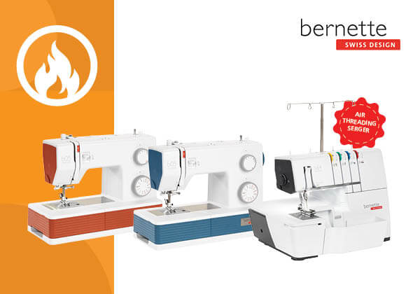 Now on sale,  the b64 AIRLOCK,  b05 CRAFTER and b05 ACADEMY are perfect machines to add to your sewing lineup