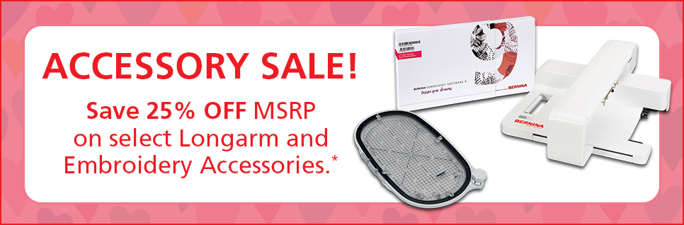 Save 25% OFF MSRP on select Longarm and Embroidery Accessories.Shop Now.