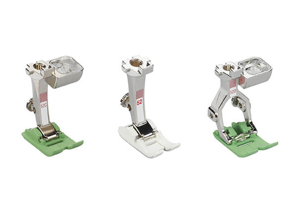 Get 25% off the Non-stick Zigzag Foot #52/#52C/#52D-glides smoothly over sticky materials.