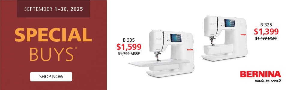 BERNINA September Savings! Shop Now!
