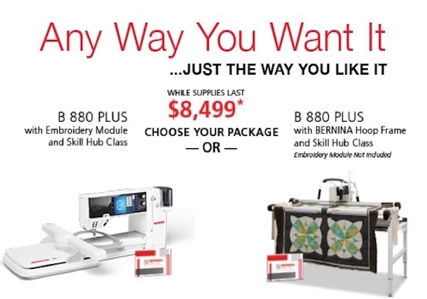 BERNINA 880 PLUS Offers Shop Now
